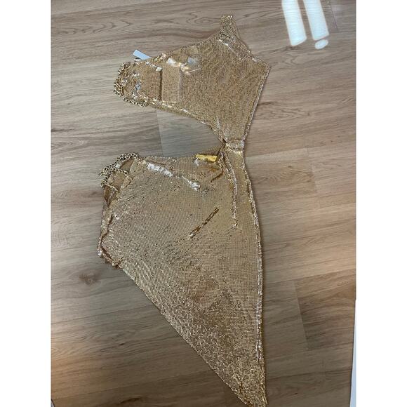 Bronx and Banco Xenia One Shoulder Dress in Gold XS - Picture 3 of 11